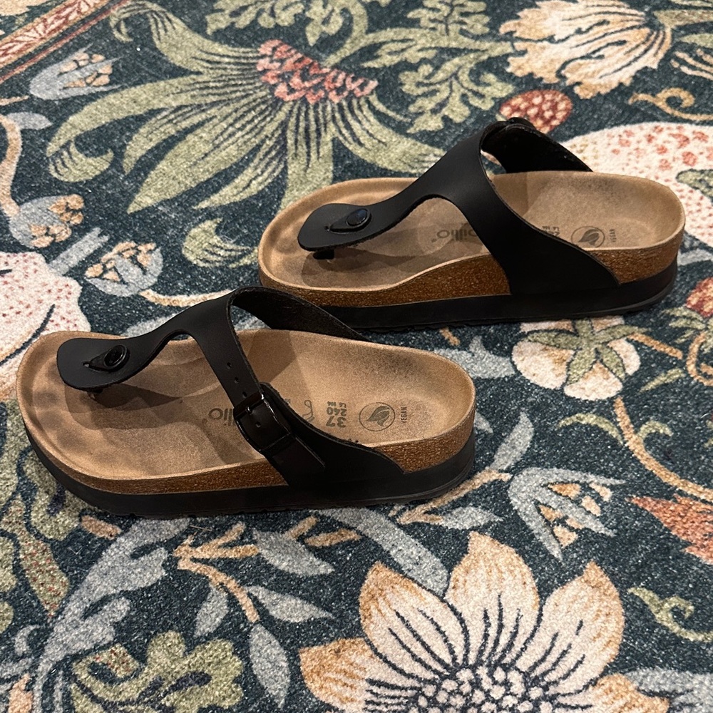 Birkenstock Papillio Birkenstock Gizeh Platform Sandal Vegan Size 37 (6) Black - Picture 3 of 6